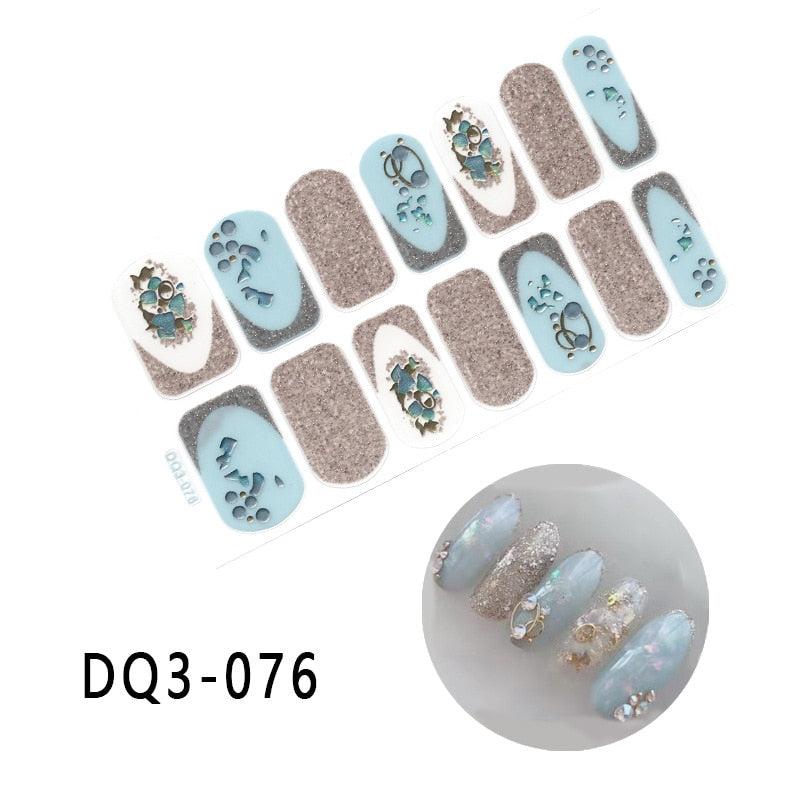  Valentines/All Seasons 3D Spring/Summer Nail Wraps Nail Stickers Nail Polish Strips DQ3 series (2 wks SHIP).