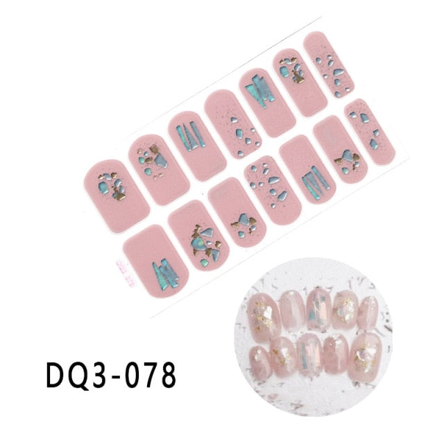  Valentines/All Seasons 3D Spring/Summer Nail Wraps Nail Stickers Nail Polish Strips DQ3 series (2 wks SHIP).