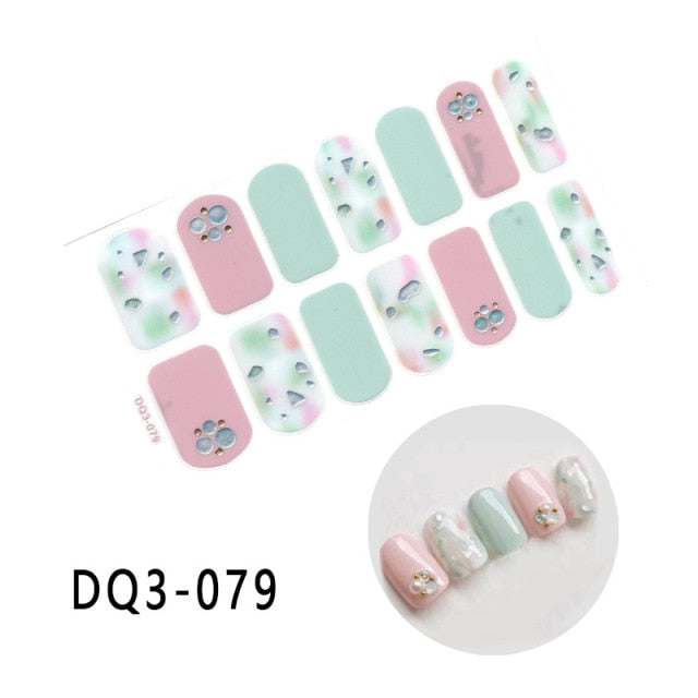  Valentines/All Seasons 3D Spring/Summer Nail Wraps Nail Stickers Nail Polish Strips DQ3 series (2 wks SHIP).