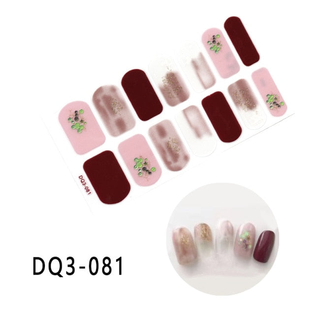  Valentines/All Seasons 3D Spring/Summer Nail Wraps Nail Stickers Nail Polish Strips DQ3 series (2 wks SHIP).