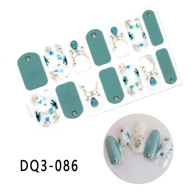  Valentines/All Seasons 3D Spring/Summer Nail Wraps Nail Stickers Nail Polish Strips DQ3 series (2 wks SHIP).