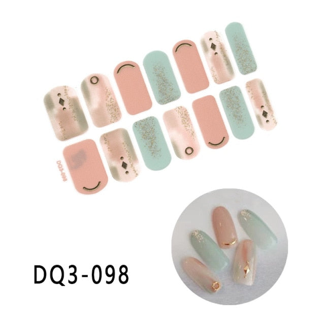  Valentines/All Seasons 3D Spring/Summer Nail Wraps Nail Stickers Nail Polish Strips DQ3 series (2 wks SHIP).